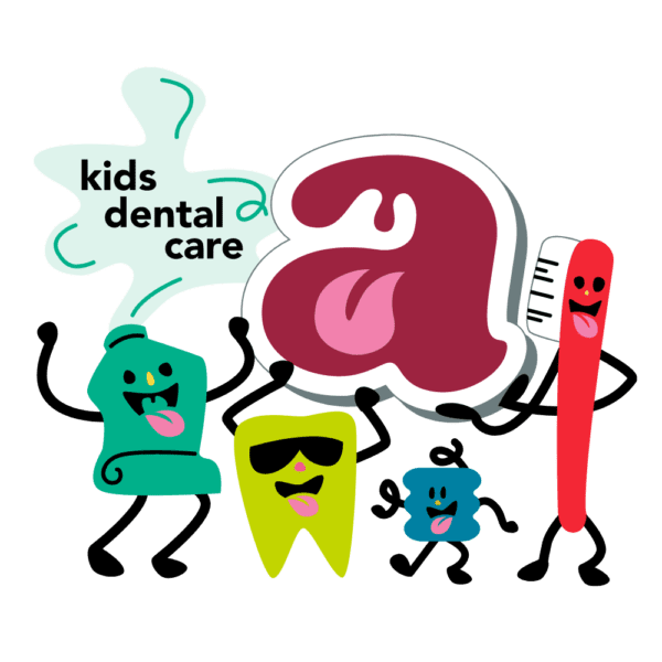 kids dental care cartoon characters